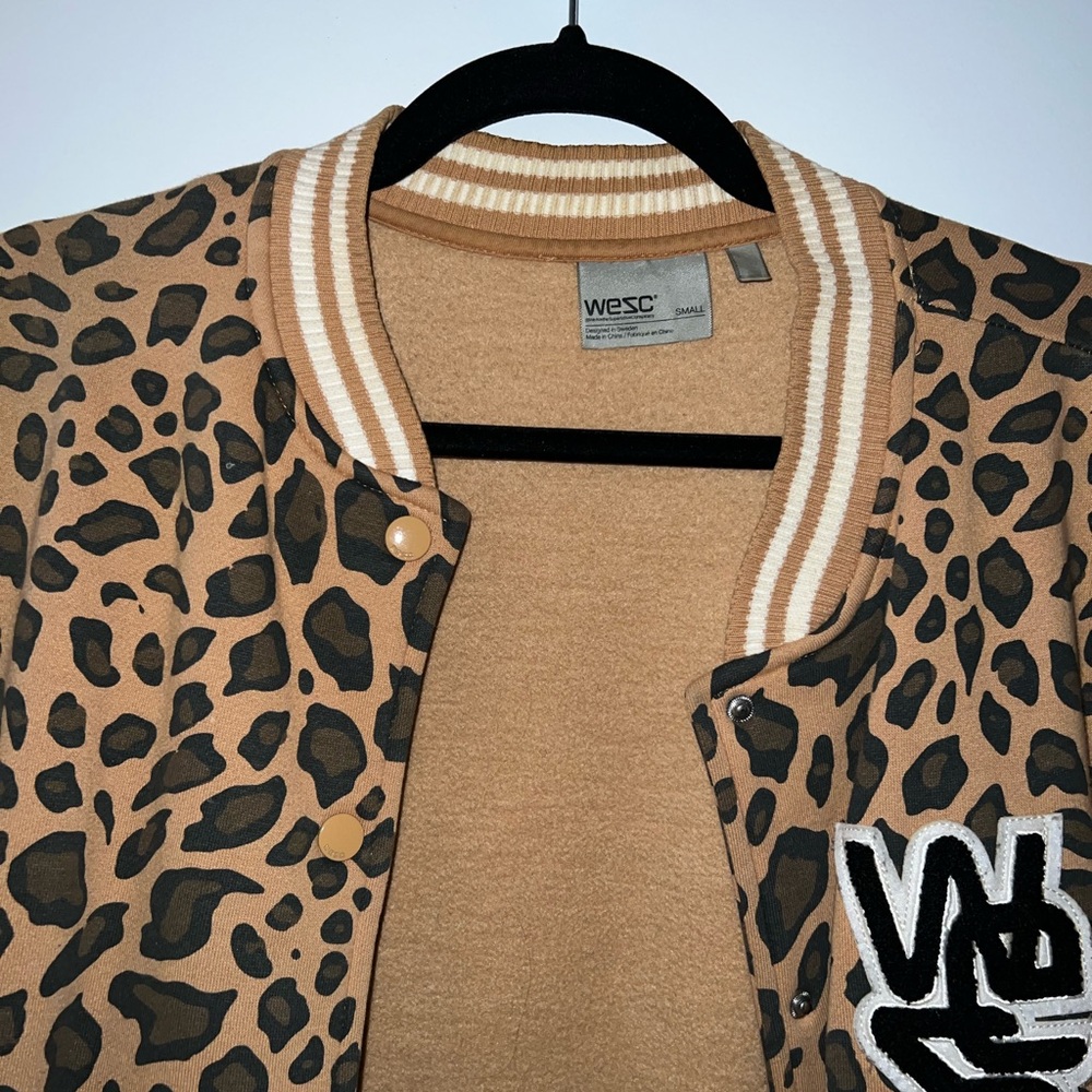 Wesc Leopard Print Bomber Jacket Small - image 5